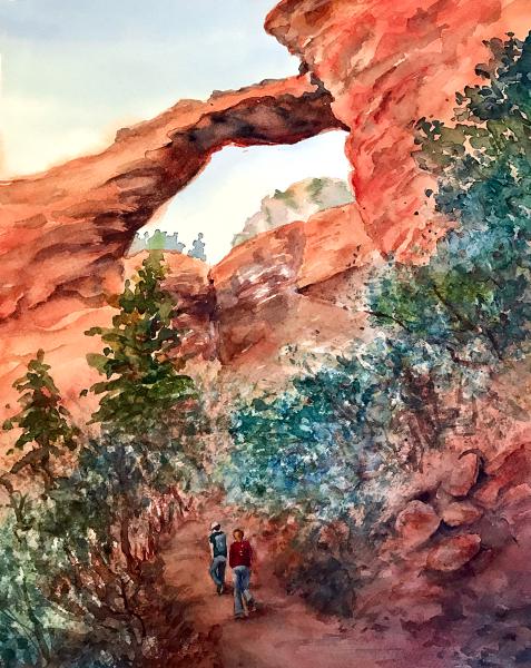 Hikers at Arches